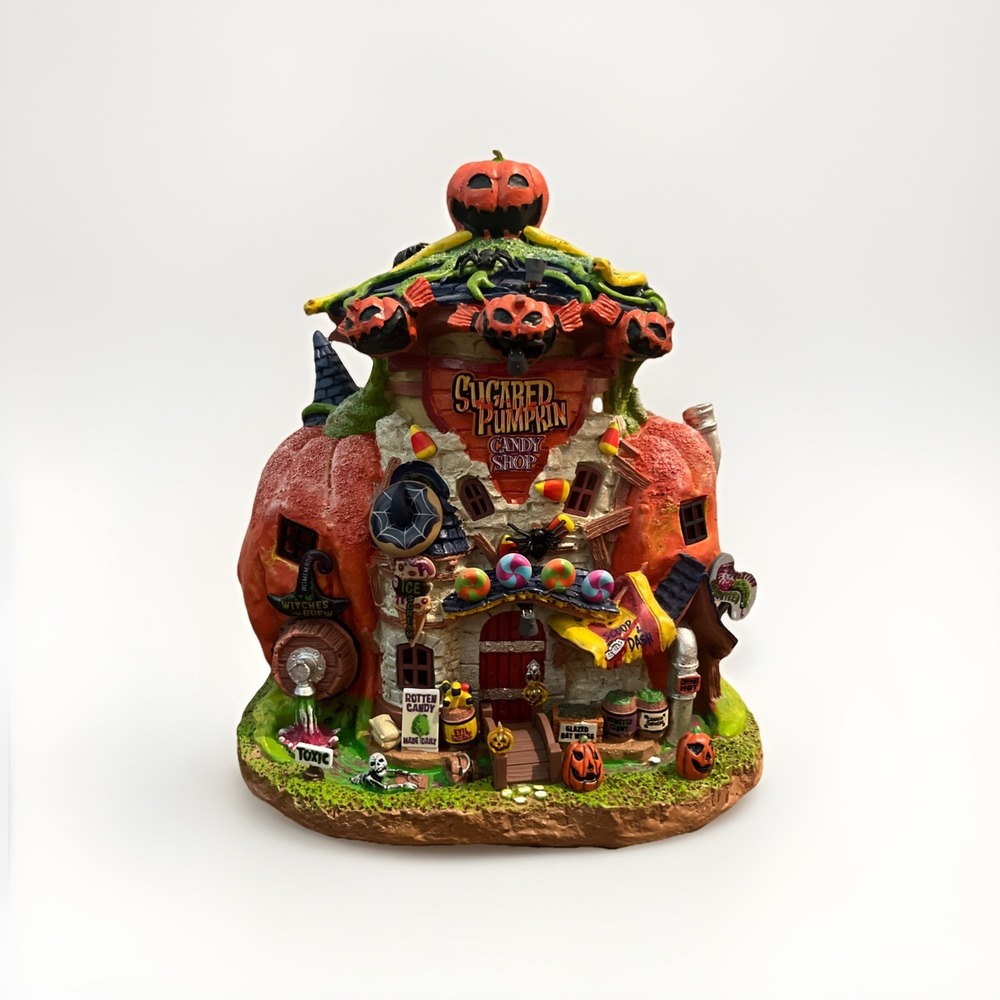 Lemax Spooky Town Halloween Village Sugared Pumpkin Candy Shoppe 25855